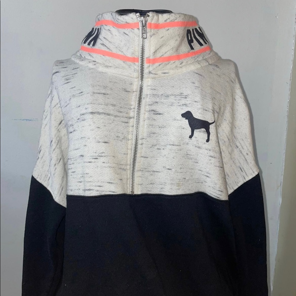 Quarter zip up PINK sweater comfy inside